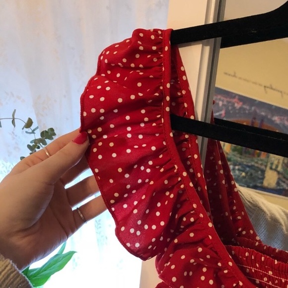 ruffle tie crop top - Picture 2 of 4